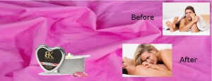 A composite of three images on top of a pink sheet folded into a heart.